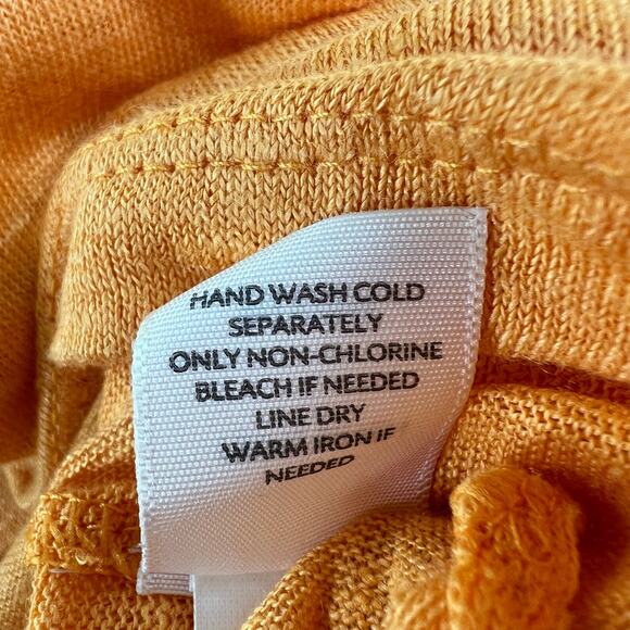 J. Jill Love Linen Boxy Short Sleeve T-Shirt Womens Size L Orange 100% Linen - Picture 11 of 13